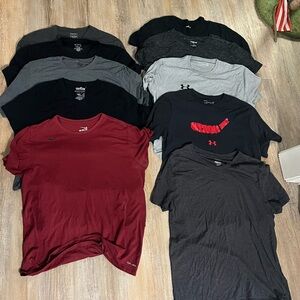 Men's XL Tshirt Lot (10)- Black, Gray, Red